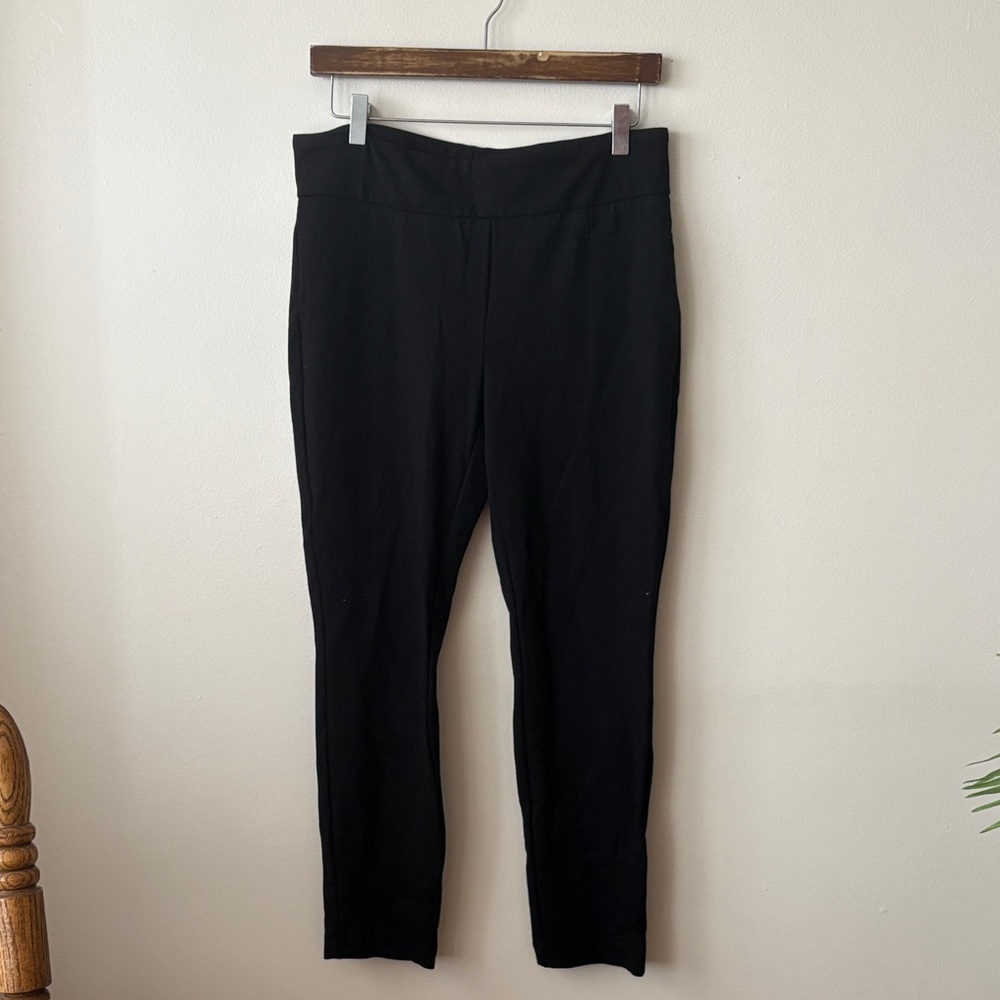 Dalia Stretch Elastic Waist Black Pants